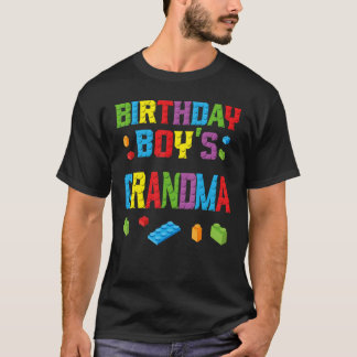 Master Builder Birthday Boy's Grandma Building Bri T-Shirt