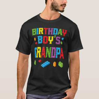 Master Builder Birthday Boy's Grandpa Building Bri T-Shirt