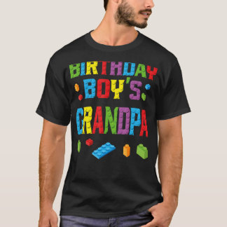 Master Builder Birthday Boy's Grandpa Building Bri T-Shirt