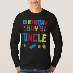 Master Builder Birthday Boy's Uncle Building Brick T-Shirt