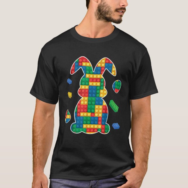 Master Builder Block Brick Building Easter Day Bun T-Shirt (Front)