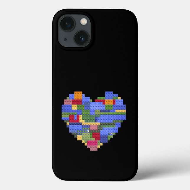 Master Builder Block Brick Building Heart Valentin Case-Mate iPhone Case (Back)