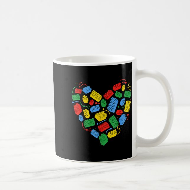 Master Builder Block Brick Building Heart Valentin Coffee Mug (Right)
