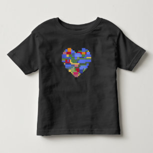 Master Builder Block Brick Building Heart Valentin Toddler T-shirt