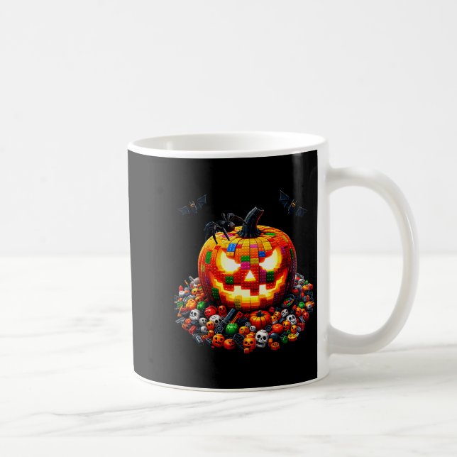Master Builder Blocks Bricks Building Pumpkin Hall Coffee Mug (Right)