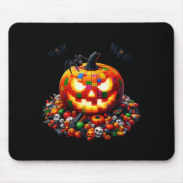 Master Builder Blocks Bricks Building Pumpkin Hall Mouse Pad (Front)