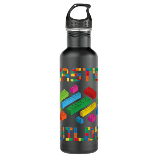 Master Builder Brick Builder Funny Blocks Building Stainless Steel Water Bottle