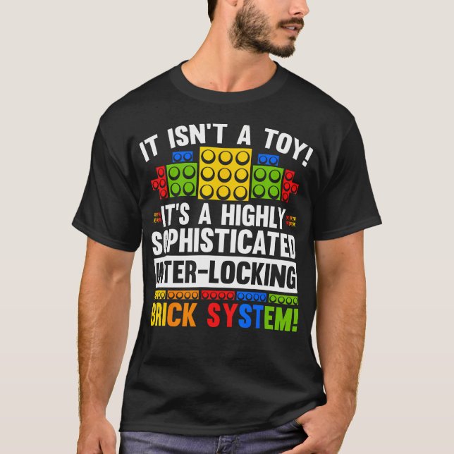 Master Builder Bricks Blocks Play Toys T-Shirt (Front)