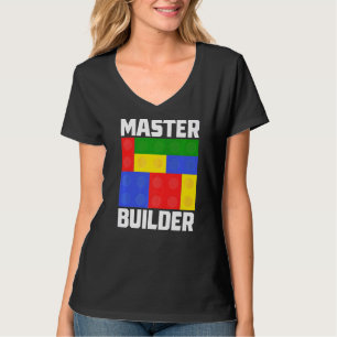Master Builder Building Blocks Brick Builder Maste T-Shirt
