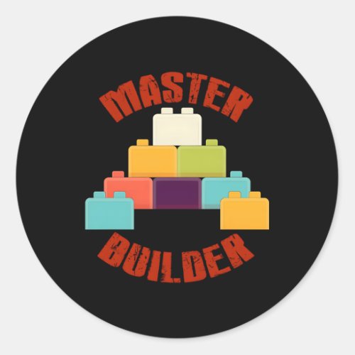 Master Builder Building Blocks Builder Classic Round Sticker