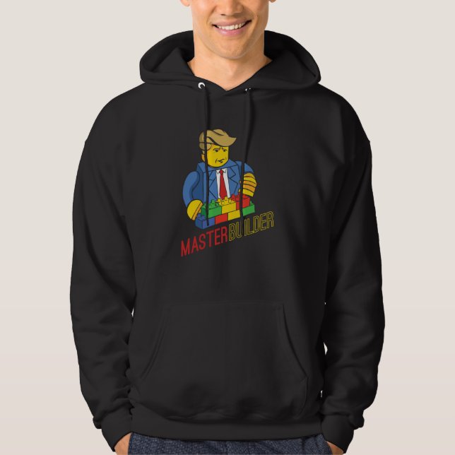 Master Builder Building Blocks Men Women Youth  12 Hoodie (Front)