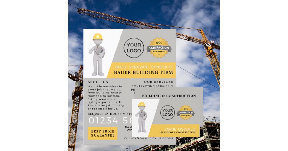 Master Builder, Building Firm, Builders Advert Flyer | Zazzle