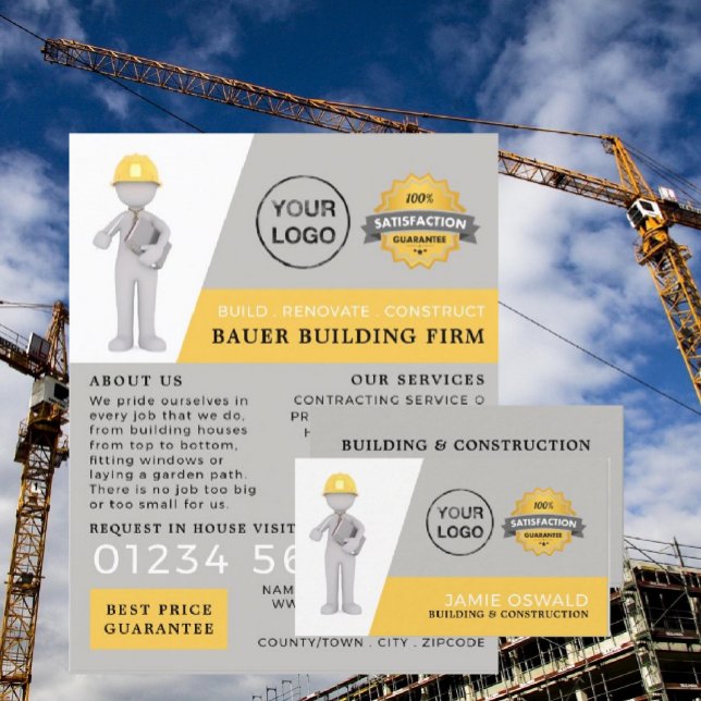 Master Builder, Building Firm, Builders Business Card (Creator Uploaded)