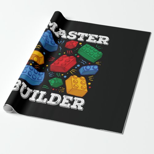 Master Builder Cute Block Building Kids Toys Brick Wrapping Paper