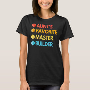 Master Builder Cute Block Building Vintage For Ne T-Shirt