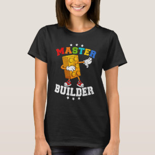Master Builder Dabbing Building Block Bricks T-Shirt