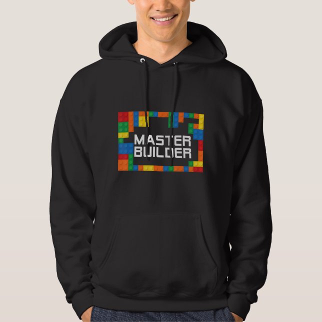 Master Builder Engineer Big Building Blocks Build  Hoodie (Front)