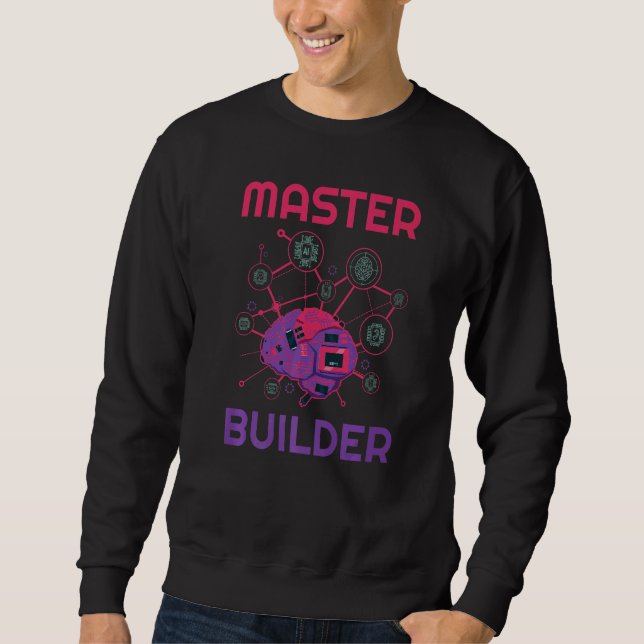 Master Builder For Robot Engineer Or Fans Sweatshirt (Front)