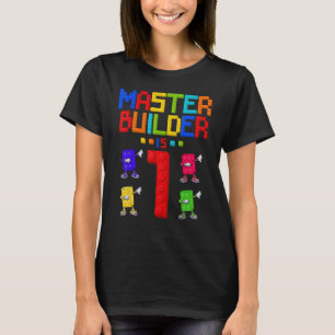 Master Builder is 1 Year Old Building 1st Birthday T-Shirt