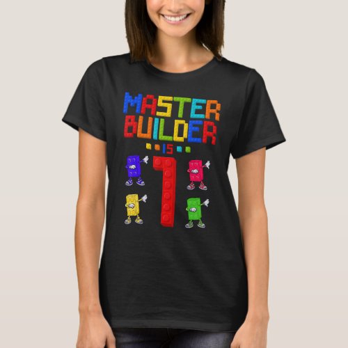 Master Builder is 1 Year Old Building 1st Birthday T_Shirt