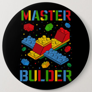 Master Builder Kids Building Blocks Brick Builder Button