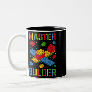 Master Builder Kids Building Blocks Brick Builder Two-Tone Coffee Mug