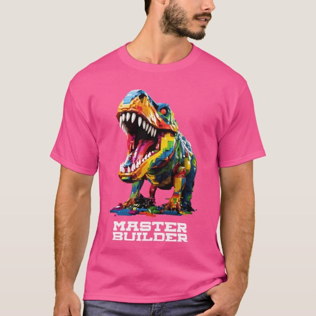 Master Builder Kids Building Blocks Toy Master Din T-Shirt (Front)