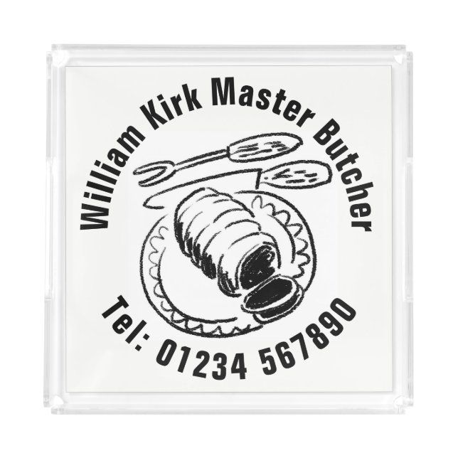 Master Butcher Acrylic Tray (Front)