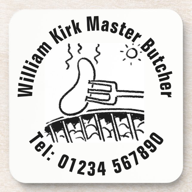 Master Butcher Beverage Coaster (Front)