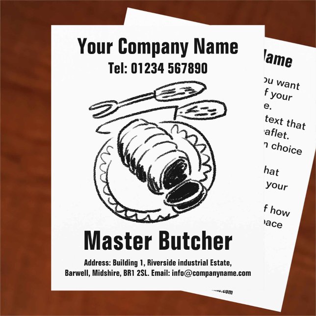 Master Butcher Cartoon Design Flyer (Creator Uploaded)