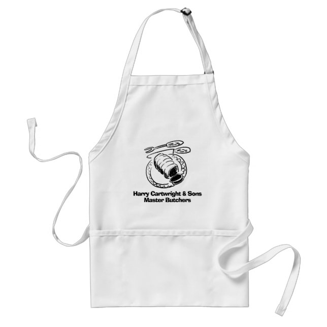 Master Butcher Illustration to Personalise. Adult Apron (Front)