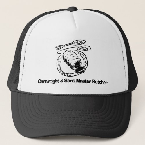 Master Butcher Illustration to Personalise Trucker Hat