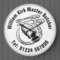 Master Butcher Meat Sales Large Clock
