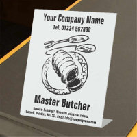 Master Butcher's Shop Free-Standing Pedestal Sign