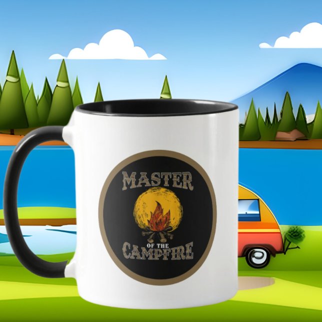 Master campfire add monogram camping mug (Creator Uploaded)