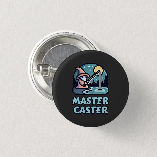 Master Caster Fantasy Fishing Button (Front & Back)
