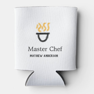 Master chef add name black pan yellow fire fume co can cooler