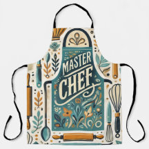 Master Chef Apron Design: Vibrant Kitchen Art 