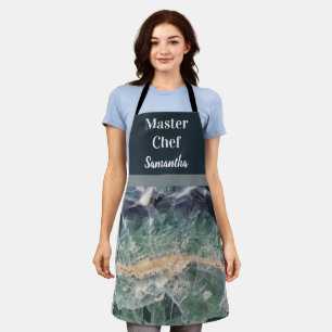 Master Chef Crystal Gem Photo Colorful Gemstone Apron