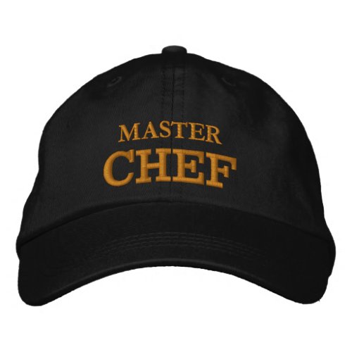 MASTER CHEF embroidered baseball cap gold  black