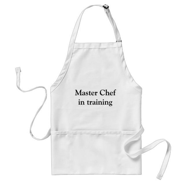 Master Chef in training Adult Apron (Front)