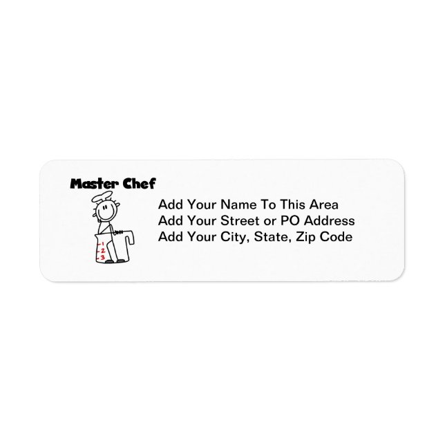 Master Chef Label (Front)