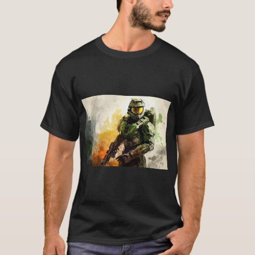 Master Chief T_Shirt Halo Legendary Spartan Hero T_Shirt