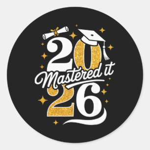 Master Cl Of 2026 Graduation Gifts Masters Degree Classic Round Sticker