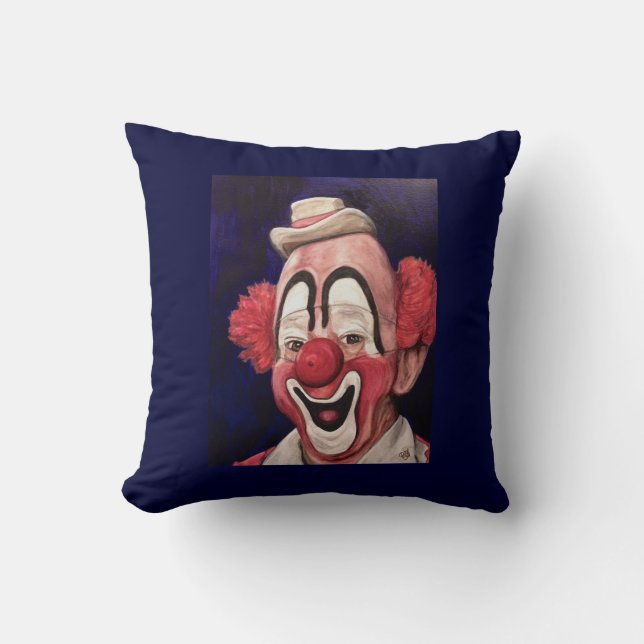 Master Clown Lou Jacobs Throw Pillow (Front)