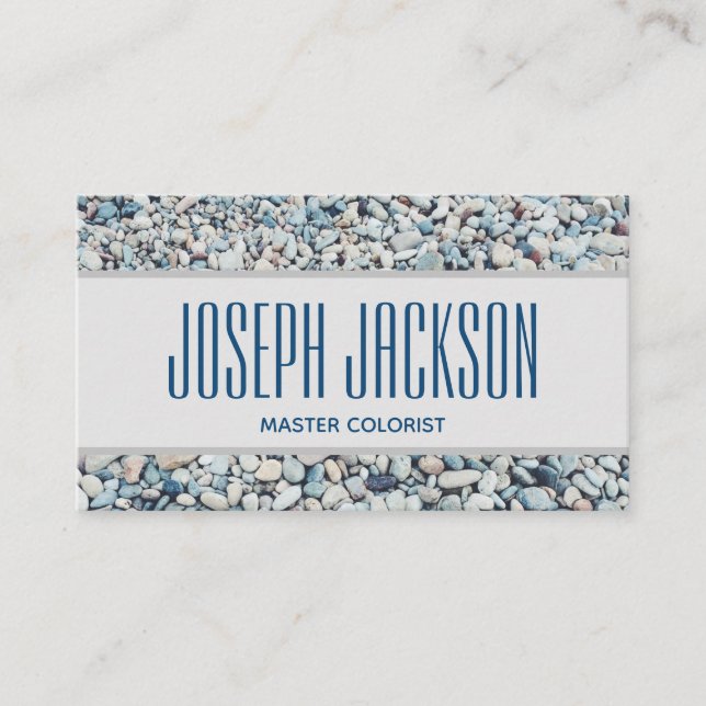 Master Colorist Stone Background Business Card (Front)