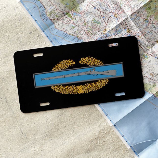 Master Combat Infantry Badge MCIB License Plate (In Situ)