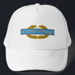 Master Combat Infantry Badge Trucker Hat<br><div class="desc">This is the new Master Combat Infantry Badge known as the MCIB! Specially designed artwork commemorating the tremendous service and valor of our brave Infantry Soldiers who have served in combat and also earned the coveted Expert Infantry Badge. This beautiful “one-of-a-kind design” makes a wonderful gift for your Special “Combat...</div>