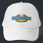 Master Combat Infantry Badge Trucker Hat<br><div class="desc">This is the new Master Combat Infantry Badge known as the MCIB! Specially designed artwork commemorating the tremendous service and valor of our brave Infantry Soldiers who have served in combat and also earned the coveted Expert Infantry Badge. This beautiful “one-of-a-kind design” makes a wonderful gift for your Special “Combat...</div>