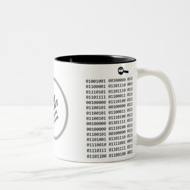 Master Computer Programmer Binary Code AH2009 Two-Tone Coffee Mug (Right)